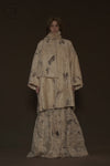 Mutedance 24 Autumn and Winter Loose Scarf Wool Silk Flower Dye Jacket MD-MD24FW29-hoary